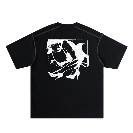 VDU Oversized Stitched Cotton Tee
