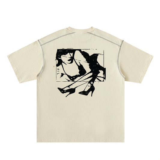 VDU Oversized Stitched Cotton Tee